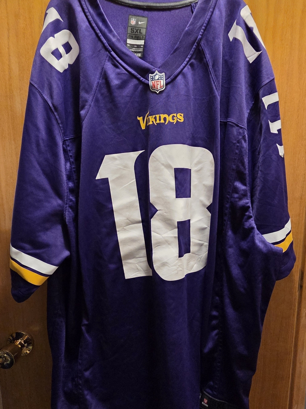 0Nike Minnesota Vikings Purple Jefferson #18 Football Jersey